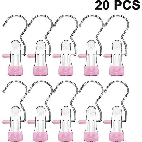 20 crochets roses à pince pour bottes, pantalons et vêtements (1/5)
