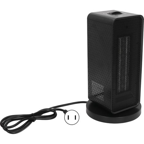 Radiateur oscillant vertical 1200W, chauffage rapide, protection surchauffe et basculement, pour chambre, bureau, intérieur, prise US 110V (1/5)