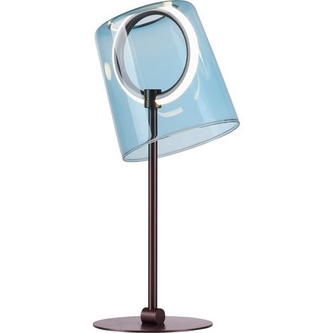 Lampe de table Zula noir avec verre bleu - 4542-56 (1/5)