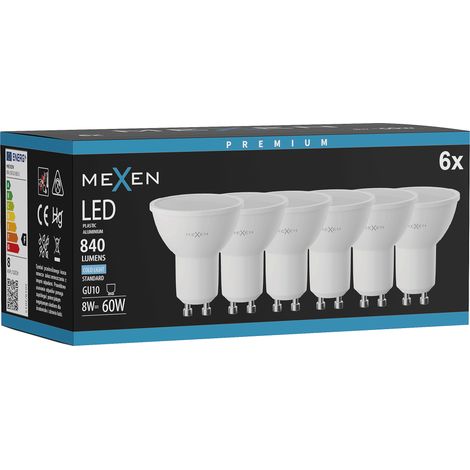 Mexen Nova 6x Ampoule LED GU10, 8W, Froid - 6500K, 840 lm - L108-GU10-0865-01x06 (1/5)