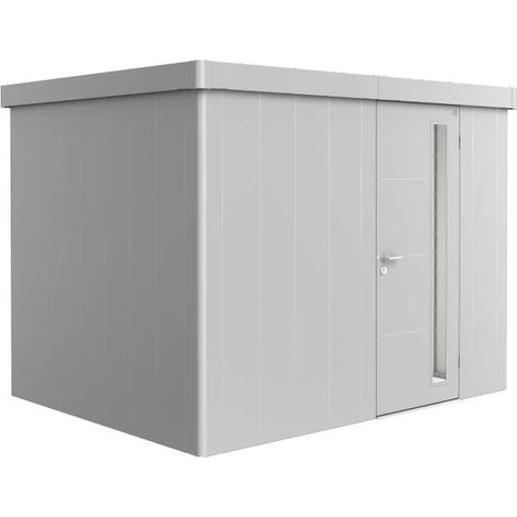 Casetta da giardino Neo 2C porta standard, argento-metallico
