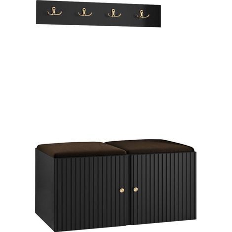 Conjunto para recibidor Hartford 384, Manila 04, 0x0x0cm, Tapiz, MDF, Aglomerado laminado, Colocada, Montada en la pared (1/5)