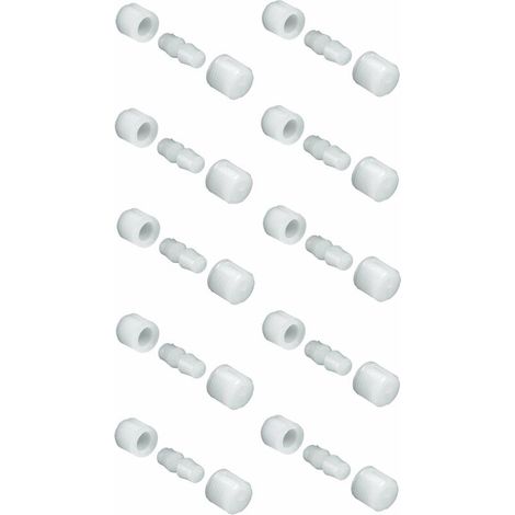 10x ferrure d'assemblage plastique rond 10,5mm bois meuble table lit armoire étagère placard (1/2)