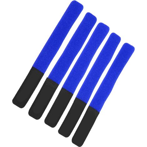 DUUTI Lot de 5 sangles pour pompe à vélo, fixation et rangement réglables et réutilisables, bleu (1/5)