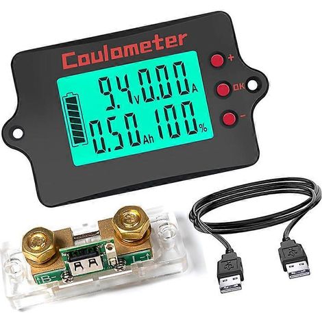 Ampèremètre, voltmètre et wattmètre à affichage numérique LCD, adapté à un usage domestique et industriel, livré avec un câble de données de 3 mètres. (1/5)