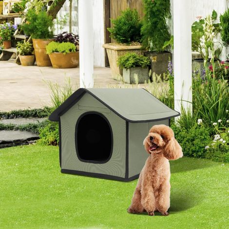 Niche imperméable Deecozy pour chats et chiens - Maison d'extérieur pliable pour chats, niche d'extérieur résistante à la pluie pour chiens et chats, abri pour animaux de compagnie (1/5)