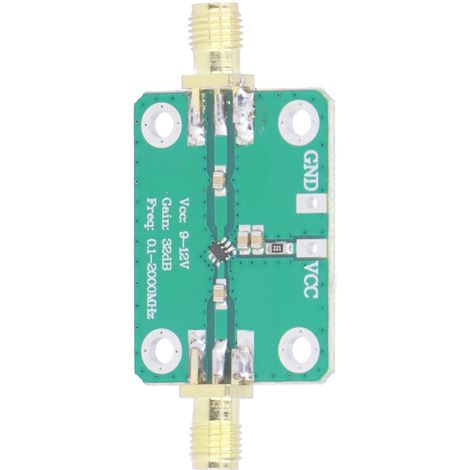 Amplificateur RF large bande 0,1-2000 MHz 9-12 V CC 37 mA Gain élevé 30+ dB Connecteur SMA-K femelle Amplificateur LNA à faible bruit (1/5)