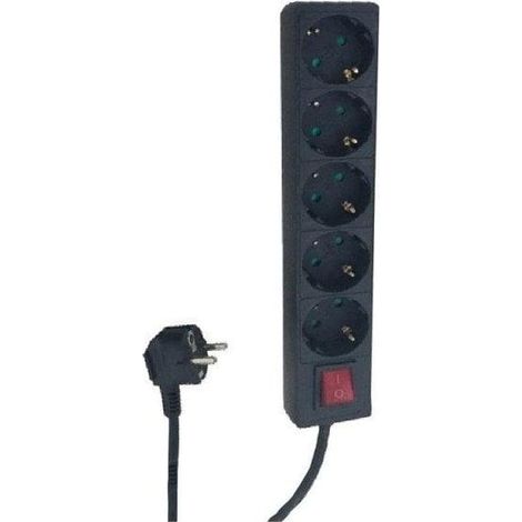 Orno KF-GS-05K-A Cordon d'extension noir 3 mètres 5 prises
