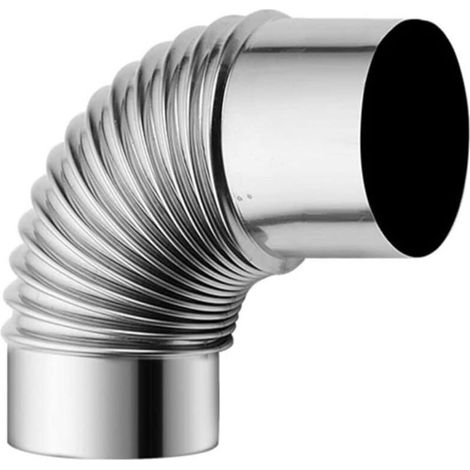 60mm Stainless Steel Wood Stove Chimney, 90° Chimney Flue Elbow Pipe Adapter, Extended Chimney Pipe, Camping Chimney Pipe (1/5)