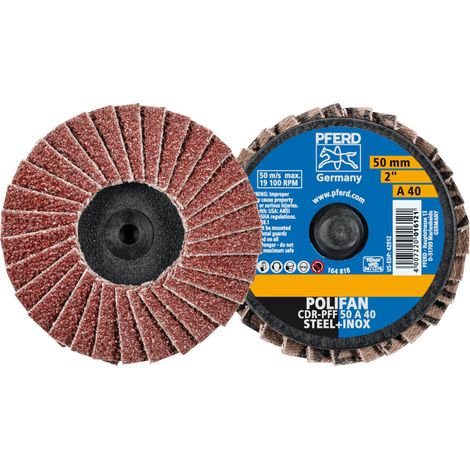 PFERD TOOLS COMBIDISC Korund Mini-POLIFAN CDR Ø 50mm A40 für universelle Anwendungen 10 Stk