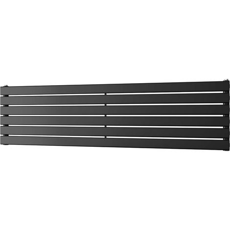 Typhoon Axis - Black Horizontal Radiator H408mm x W1600mm Single Panel (1/3)