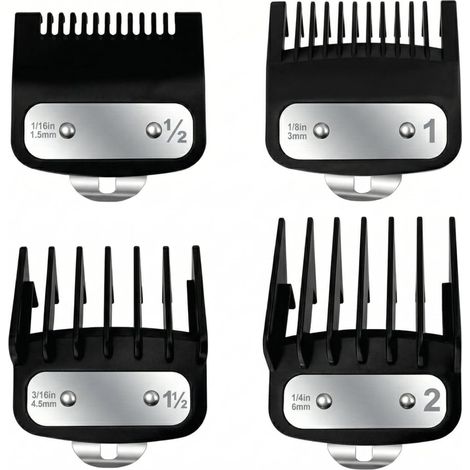 4 Pcs ABS Plastic Hair Comb Boundary Comb (1.5mm 3mm 4.5mm 6mm) Hair Comb Comb Hair Comb Cover Protector Cover for Clippers (1/5)