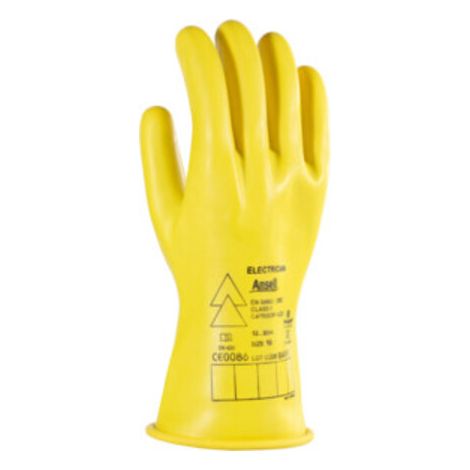 Ansell Elektriker Handschuh-Paar E014Y, 1000 V AC, Handschuhgröße: 10