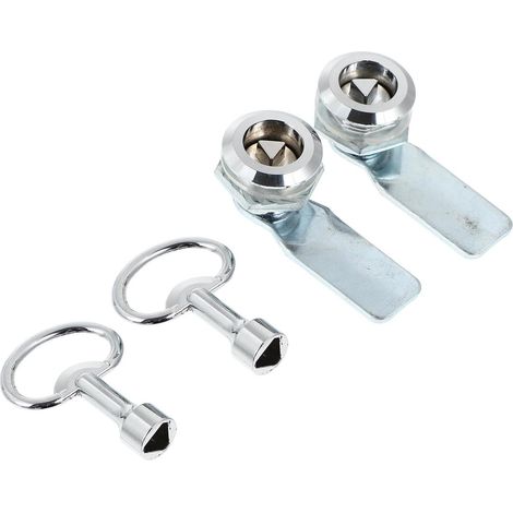 Serrure GARVALON en aluminium et zinc pour classeur lot de 2