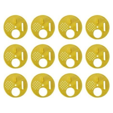 12 Pieces 4 Position Plastic Disc 6.8cm for Beekeeper Beekeeping Nucléi (1/4)