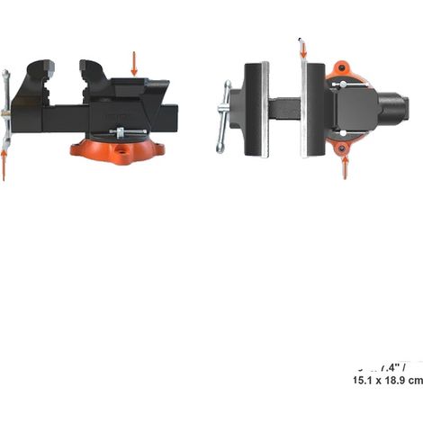Étau, Base Pivotante, Construction Robuste, 6 inch (1/2)