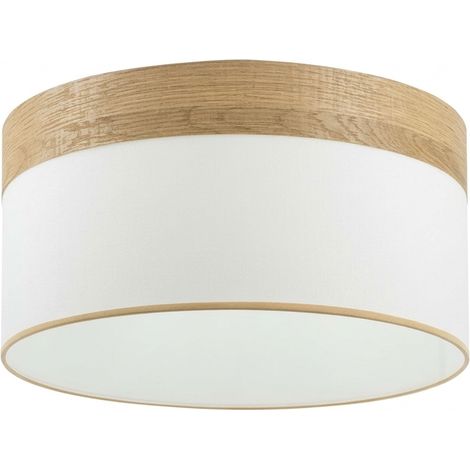 Cloe m10 Hängelampenschirm weiß/holz-weiß 50dx50dx22h inklusive Diffusor