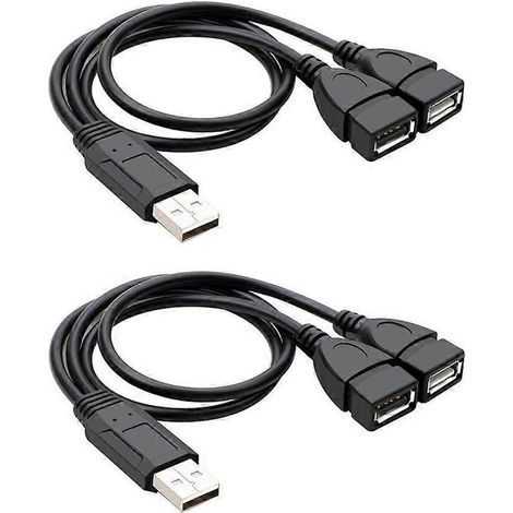 Câble répartiteur USB 2.0 en Y (1 mâle vers 2 femelles) (1/5)