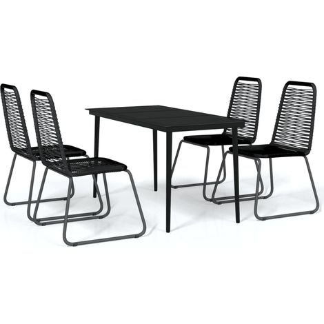 Maison Exclusive - Set da Pranzo da Giardino 5 pz Nero (1/5)