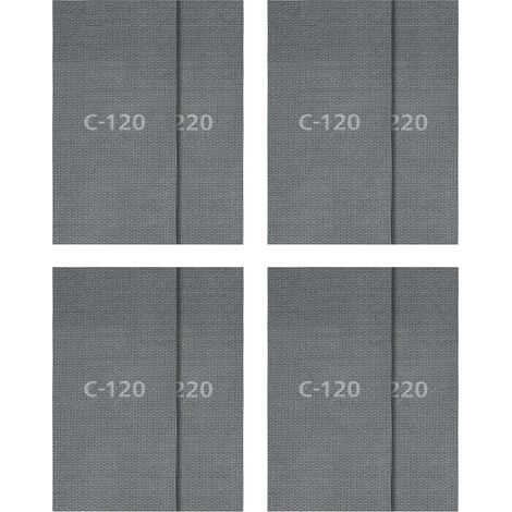 wolfcraft Set di griglie abrasive per cartongesso, 115 x 280 mm, grana 120/220, 16 pz. I 8644000 I Abrasivi retinati per levigatrici manuali e orbitali