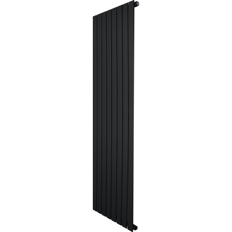 Radiador Plano Columna Única Negro 1600x560 mm  Acero Alta Calidad  1229 W  Soportes y Cepillo Incluidos – Calefacción Eficiente y Diseño Elegante para Hogar