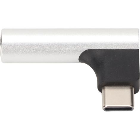 Adaptateur USB-C vers Jack 3.5mm avec Puce DAC 32bit 384KHz, Câble Audio Hi-Fi Argent Blanc (1/5)