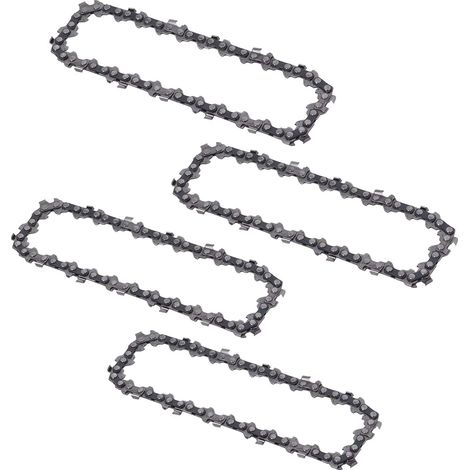 4 Pouces mini chaînes de tronçonneuse de qualité supérieure - Sans fil - Accessoire de tronçonneuse électrique portable pour couper les branches de bois dans le jardin,Lot de 4