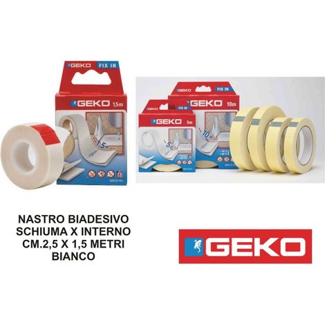 Nastro biadesivo bianco 19 mm x 1,5 m