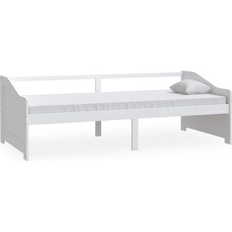 Maison Exclusive - Divano Letto a 3 Posti Bianco Legno Massello di Pino 90x200cm (1/5)