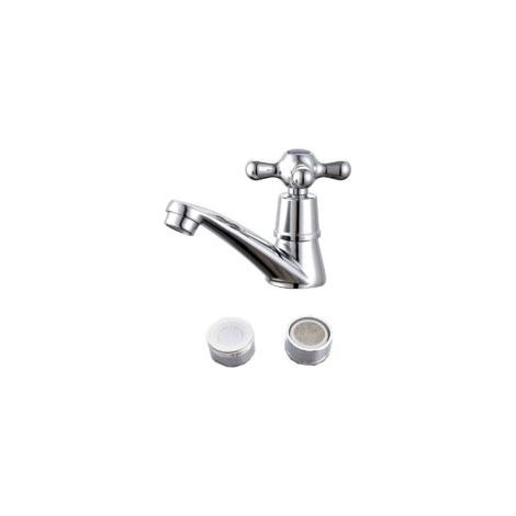 Grifo para lavabo, grifo monomando de agua fría, grifo monomando de agua fría cromado, grifo para lavabo de uso doméstico - Crezuo (1/4)