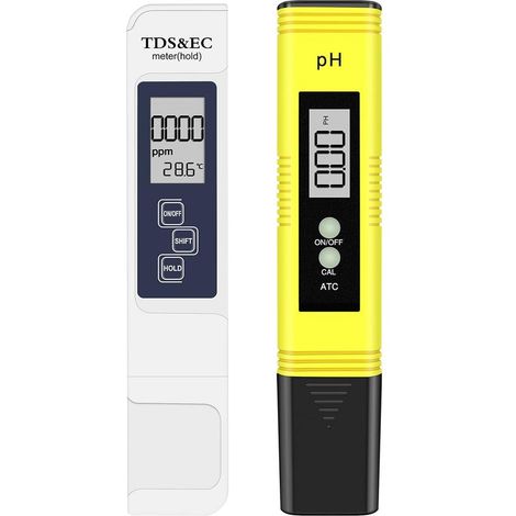 Mètre D'essai De Qualité de L'eau TDS PH EC Température 4 Dans 1 Ensemble Testeur numérique avec Écran LCD Test pour Piscine, Aquarium (1/5)