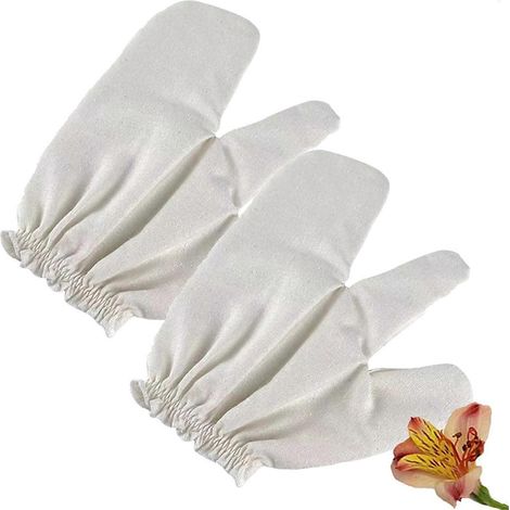 Massagehandschuhe aus Rohseide, Ayurveda-Massagehandschuhe, Rohseide (1/5)