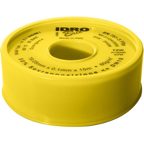Nastro frp ptfe gas dvgw/ktw/bam 19mmx15mtx0x0,1 mm (1/3)