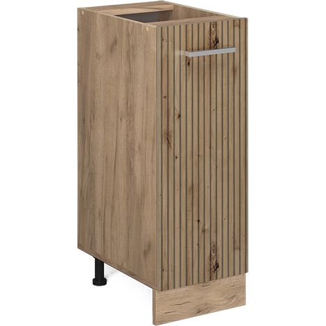 Armadio cucina dispensa alto R-Line, Rovere artigianale, 30 cm senza piano di lavoro, Vicco