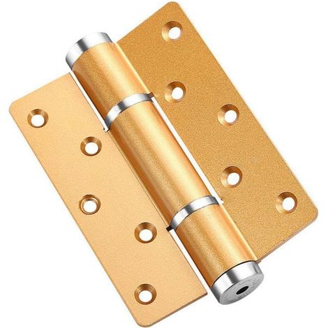 Charnières hydrauliques invisibles pour portes, charnières à fermeture automatique silencieuse, charnières amortissantes en alliage d'aluminium, couleur or, 132 95 mm (1/4)