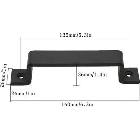 2 pièces poignée porte grange pour porte coulissante abri clôture placard intérieur extérieur ferme, style 1 (1/5)