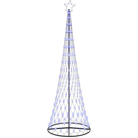 Árbol de Navidad LED con 355 LED Azul 302,5 cm Metal vidaXL