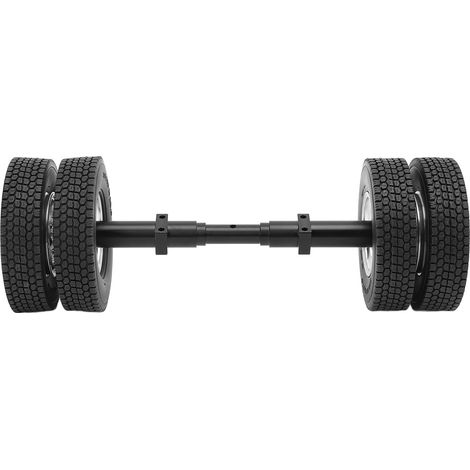 Pneu arrière de remorque RC 85 mm en alliage d'aluminium et caoutchouc, moyeu à 10 trous, avec essieu arrière de 167 mm pour tracteur-remorque 1/14 à monter soi-même (1/5)