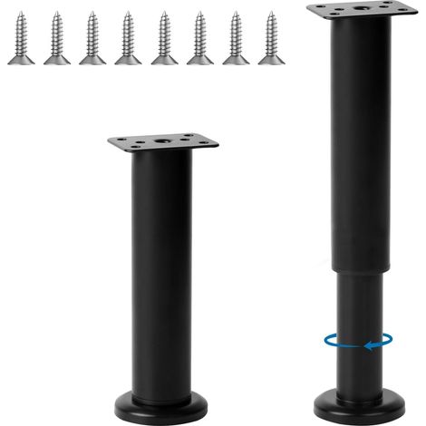 (2 Stück) Verstellbare Möbelfüße, 18–30 cm Verstellbare Tischbeine, verstellbare Füße für Möbel, Betten, Tische, Sofas und Schränke mit zentraler Querverstrebung (1/5)