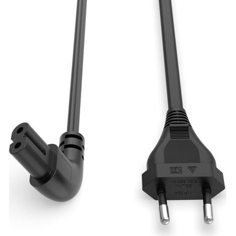 Câble d'alimentation 2 M pour Téléviseur – Câble Secteur pour Fiche Coudée à 90°, Compatible avec Samsung, LG, TCL, Sony, Compatible avec Philips, Hisense, Panasonic (1/5)
