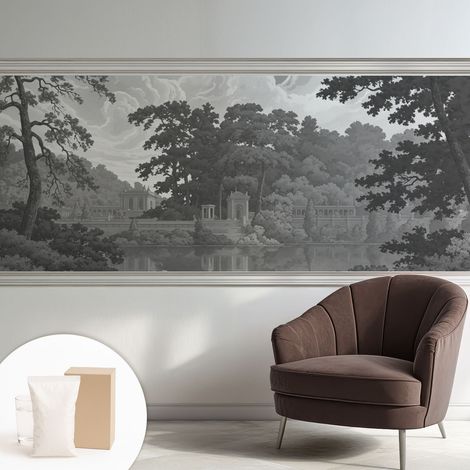 Papier peint intissé classique moderne pour salon et chambre à coucher Décoration rapide avec colle Paysage naturel 250x104 cm (1/5)