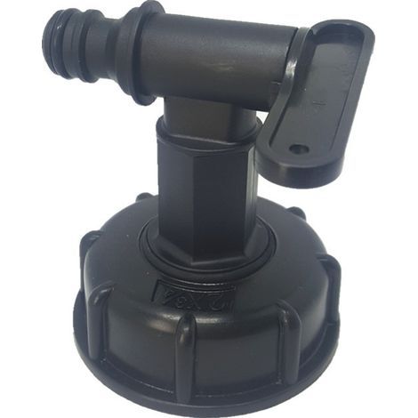 Conexión de grifo para depósito de 1000 litros (negro) (1/5)