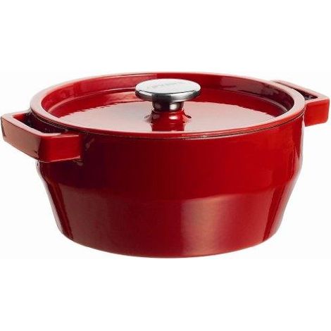 Runde Cocotte - PYREX - Slow Cook - 28 cm - Rot