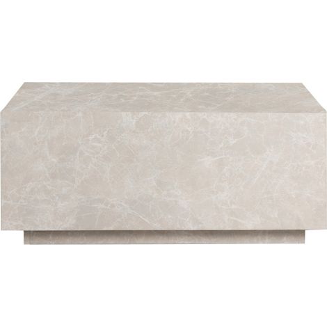 Table basse effet marbre 90x50cm - Beige - LIPANI