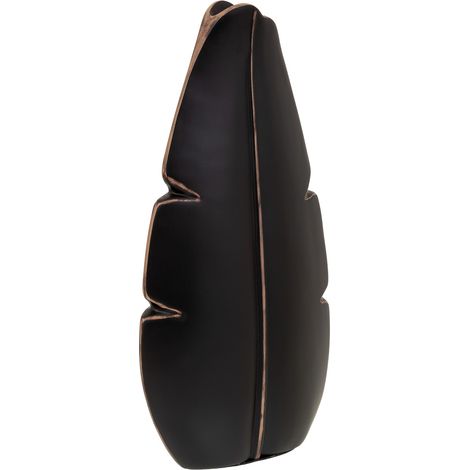 Jarrón de poliresina marrón 19,5x7x37