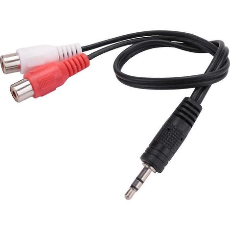 Câble adaptateur audio stéréo jack 3,5 mm vers 2 prises RCA, jack 3,5 mm mâle vers 2 x RCA femelle (1/5)