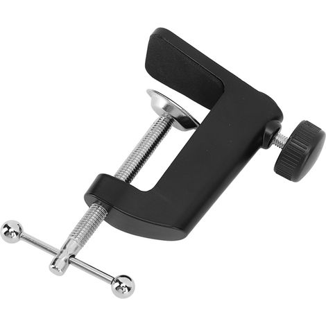 Pince de bureau en C en aluminium noir, support de Table de 2.4 pouces 61mm pour lampe de bureau (1/5)