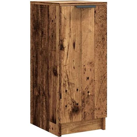 Meuble à chaussures en bois de style ancien, dimensions : 29,5 x 35 x 70 cm, en bois composite. (1/5)