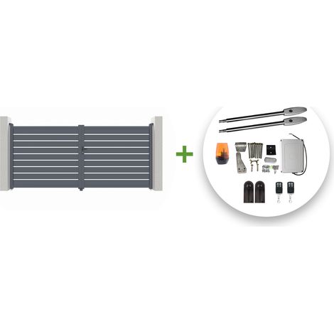 Pack puerta batiente automática 3,5m VOGEL 350B180 + motor TANKER B250 (1/4)