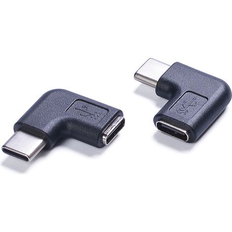 USB-C male to female adapter, 90° angled extension cable, USB-C 3.2 adapter (1/4)